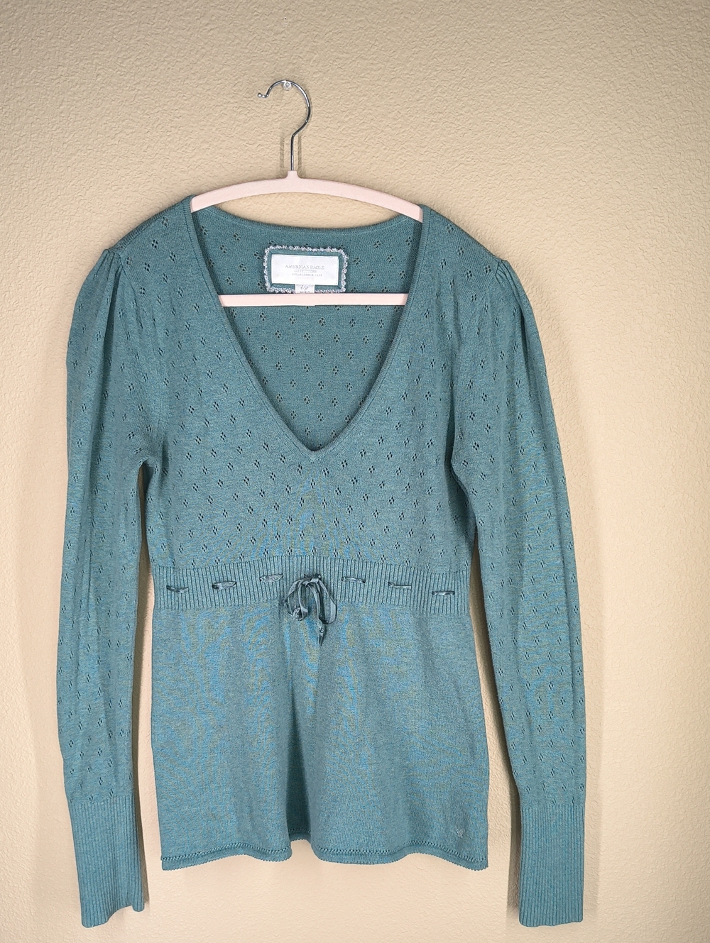 American Eagle Retro Y2K Babydoll Sweater Size Large